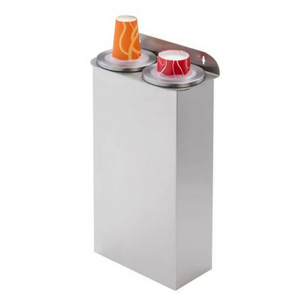 GGM Gastro Double Cup Dispenser - Plastic - Wall-Mounted Version