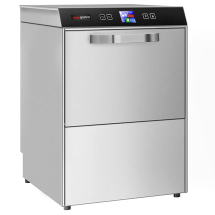 GGM Gastro Double-skinned Commercial Dishwasher - Digital Controls - 3.55kW - with Drain, Rinse Aid & Detergent Pumps