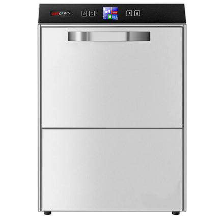 GGM Gastro Double-skinned Commercial Dishwasher - Digital Controls - 3.55kW - with Drain, Rinse Aid & Detergent Pumps