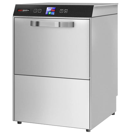 GGM Gastro Double-skinned Commercial Dishwasher - Digital Controls - 3.55kW - with Drain, Rinse Aid & Detergent Pumps