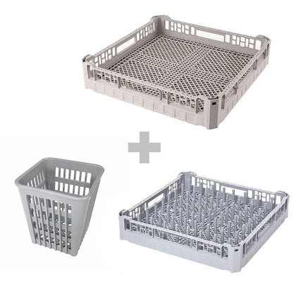 GGM Gastro Double-skinned Commercial Dishwasher - Digital Controls - 3.55kW - with Drain, Rinse Aid & Detergent Pumps