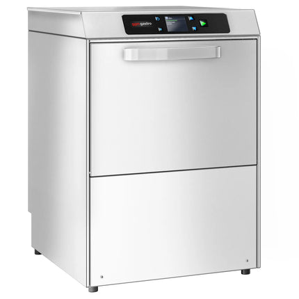 GGM Gastro Double-skinned Compact Glasswasher - Digital - 3.4kW - with Drain Pump, Detergent & Rinse Aid Pumps & Wi-Fi Option
