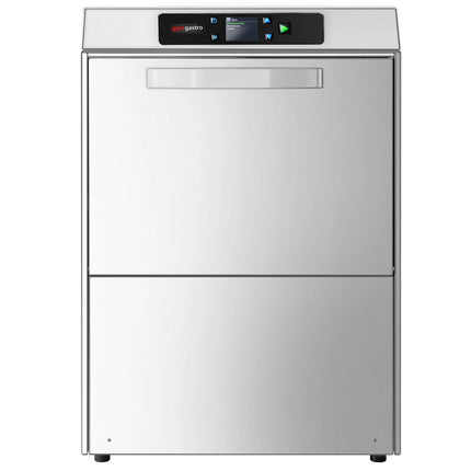 GGM Gastro Double-skinned Compact Glasswasher - Digital - 3.4kW - with Drain Pump, Detergent & Rinse Aid Pumps & Wi-Fi Option