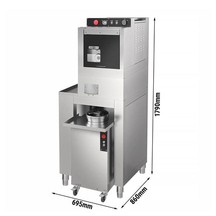 GGM Gastro Dough Divider - incl. Dough Rounder & Base Frame - 0.83kW - Weight Range: ~50-220g - Capacity: 44L - max. 1200pcs/h