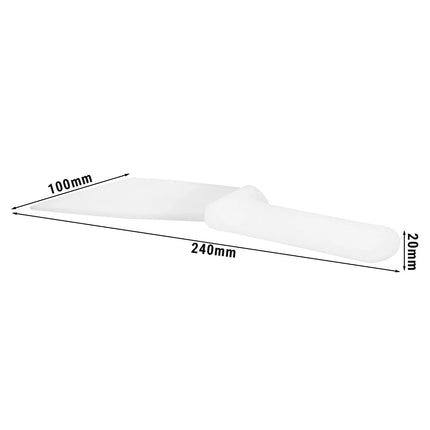 GGM Gastro Dough Scraper - 101x237mm - White - Plastic Handle