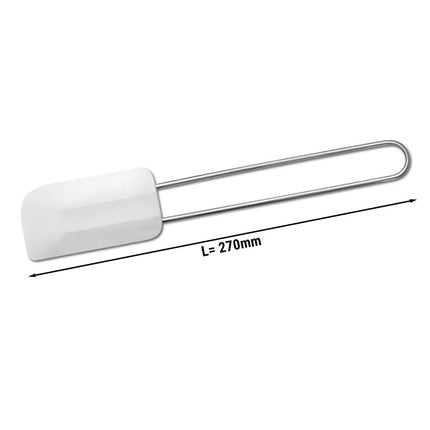 GGM Gastro Dough Scraper - Flexible Stainless Steel Blade - 13mm - White - Plastic Handle