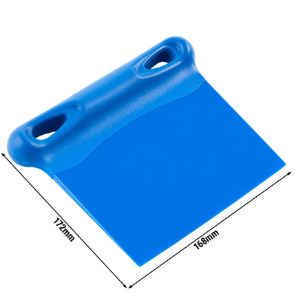 GGM Gastro Dough Scraper - Stainless Steel Blade - 168x172mm - Blue - Plastic Handle