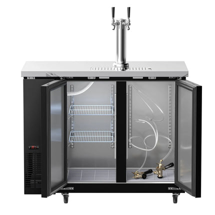 GGM Gastro Draft Beer Dispenser / Kegerator - 2x 50L kegs - 1240x620mm - 2 Taps