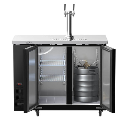 GGM Gastro Draft Beer Dispenser / Kegerator - 2x 50L kegs - 1240x620mm - 2 Taps