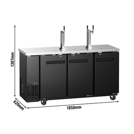 GGM Gastro Draft Beer Dispenser / Kegerator - 3x 50L kegs - 1850x620mm - 3 Taps