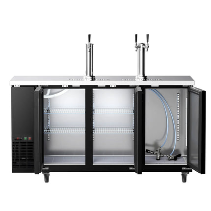 GGM Gastro Draft Beer Dispenser / Kegerator - 3x 50L kegs - 1850x620mm - 3 Taps