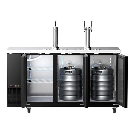 GGM Gastro Draft Beer Dispenser / Kegerator - 3x 50L kegs - 1850x620mm - 3 Taps