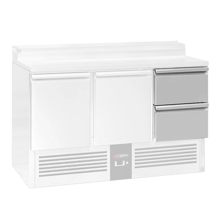 GGM Gastro Drawer kit - Stainless steel - 500x600x760mm - GN 1/2 - for SAG series - 2x 1/2 split; smooth surface
