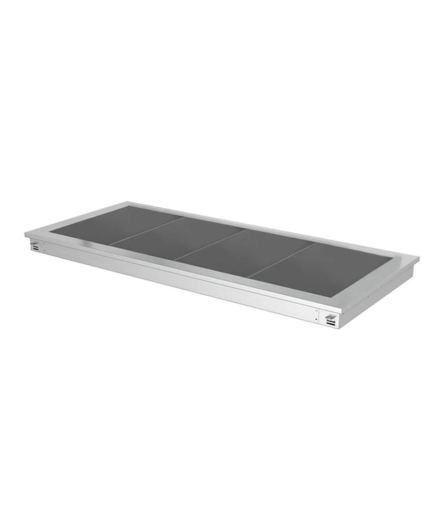 GGM Gastro Drop-in Hot Plate - Stainless Steel - 1460mm - 4x GN 1/1 - 1.8 kW