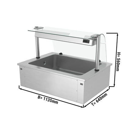 GGM Gastro Drop-In Ice Well - 1135mm - 3x GN 1/1 - 130L