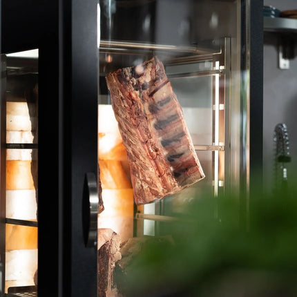 GGM Gastro Dry Ageing Fridge - 1000x695mm - with 2 glass doors - Black