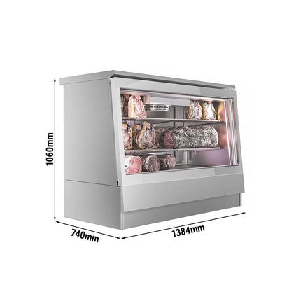GGM Gastro Dry Ageing Fridge - 1384x740mm - with 2 glass doors