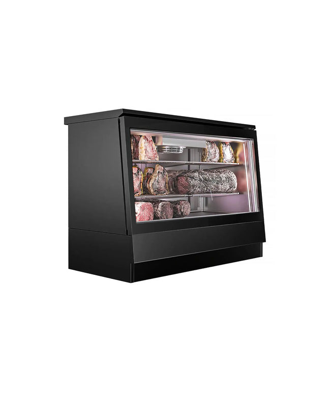 GGM Gastro Dry Ageing Fridge - 1384x740mm - with 2 glass doors - Black