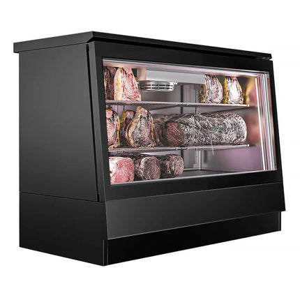 GGM Gastro Dry Ageing Fridge - 1384x740mm - with 2 glass doors - Black