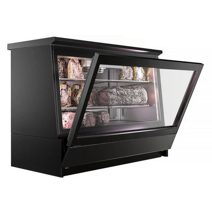 GGM Gastro Dry Ageing Fridge - 1384x740mm - with 2 glass doors - Black