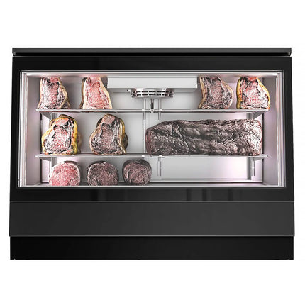 GGM Gastro Dry Ageing Fridge - 1384x740mm - with 2 glass doors - Black