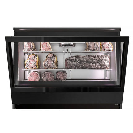 GGM Gastro Dry Ageing Fridge - 1384x740mm - with 2 glass doors - Black