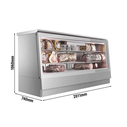 GGM Gastro Dry Ageing Fridge - 2011x740mm - with 2 glass doors