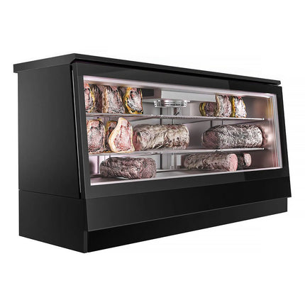 GGM Gastro Dry Ageing Fridge - 2011x740mm - with 2 glass doors - Black
