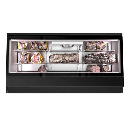 GGM Gastro Dry Ageing Fridge - 2011x740mm - with 2 glass doors - Black