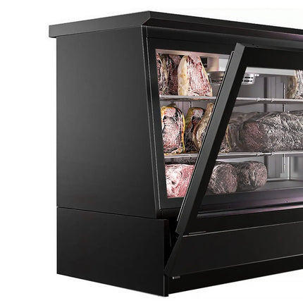 GGM Gastro Dry Ageing Fridge - 2011x740mm - with 2 glass doors - Black