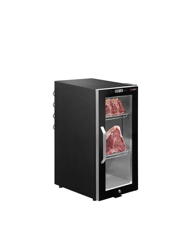 GGM Gastro Dry Ageing Fridge - 395x631mm - with 1 glass door - Black