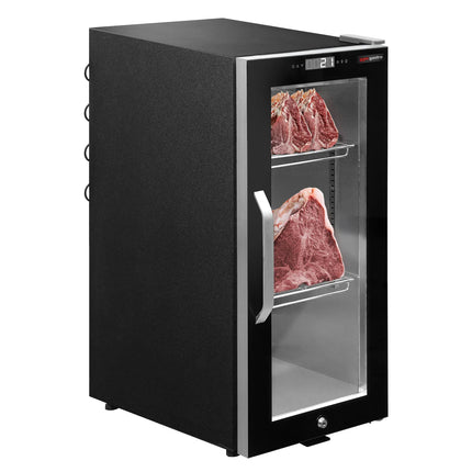GGM Gastro Dry Ageing Fridge - 395x631mm - with 1 glass door - Black