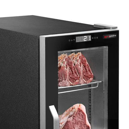 GGM Gastro Dry Ageing Fridge - 395x631mm - with 1 glass door - Black