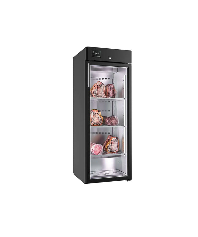 GGM Gastro Dry Ageing Fridge - 600x656mm - with 1 glass door - Black