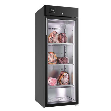 GGM Gastro Dry Ageing Fridge - 600x656mm - with 1 glass door - Black