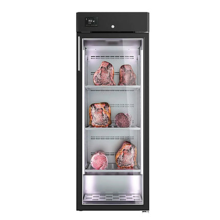 GGM Gastro Dry Ageing Fridge - 600x656mm - with 1 glass door - Black