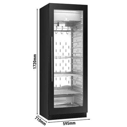 GGM Gastro Dry Ageing Meat maturing cabinet - 595x710mm - with 1 glass door - Black