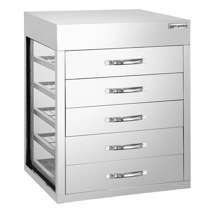 GGM Gastro Dumpling Steamer - 2.5kW - incl. Steamer Cabinet Top with 5 Drawers