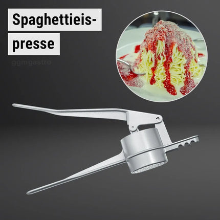 GGM Gastro Dụng Cụ Nghiền Khoai (Ép Spaetzle) - Tấm Lỗ Tròn - Tay Cầm Êm Tay - Ø85mm - Dài 420mm - Nhôm