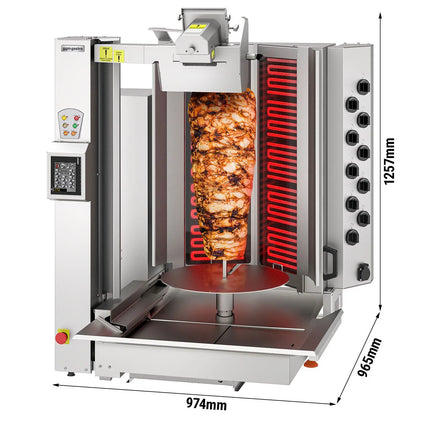 GGM Gastro Electric Automatic Doner Kebab Grill - 10 Burner - up to 150kg - 16kW - incl. 1 skewer & grease tray