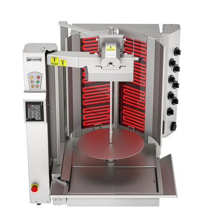 GGM Gastro Electric Automatic Doner Kebab Grill - 8 Burner - with Auto‑Slicer - up to 130kg - 12.8kW - incl. 1 skewer & drip tray