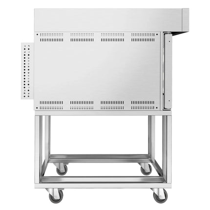 GGM Gastro Electric Bakery Convection Oven - with Humidity Control - Touchscreen Controls - 5x 600x400mm (EN 60x40) - Black - with Prover Cabinet & with Stand