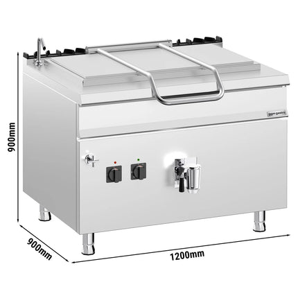 GGM Gastro Electric Boiling Pan - 250L - 24kW - Indirect Heating - with Water Connection