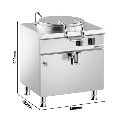 GGM Gastro Electric Boiling Pan - 60L - 6kW - Indirect Heating - with Water Connection