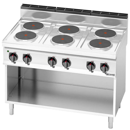GGM Gastro Electric Boiling Top - 15.6kW - 6 plates - with open base shelf