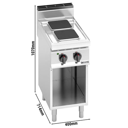 GGM Gastro Electric Boiling Top - 5.2kW - 2 plates - with open base shelf