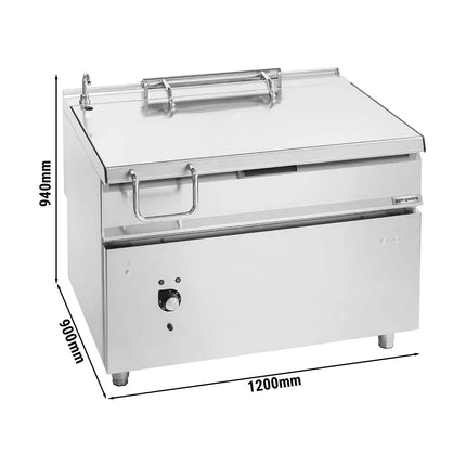 GGM Gastro Electric Bratt Pan - 120L - 14.4kW - Motorised Tilt - with Water Fill Tap
