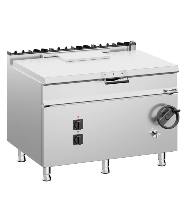 GGM Gastro Electric Bratt Pan - 120L - 18kW - Manual Tilt - with Water Fill Tap
