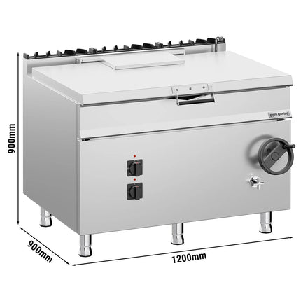 GGM Gastro Electric Bratt Pan - 120L - 18kW - Manual Tilt - with Water Fill Tap