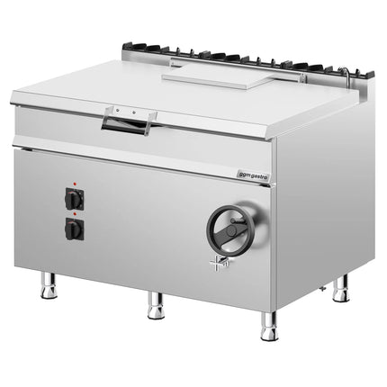 GGM Gastro Electric Bratt Pan - 120L - 18kW - Manual Tilt - with Water Fill Tap